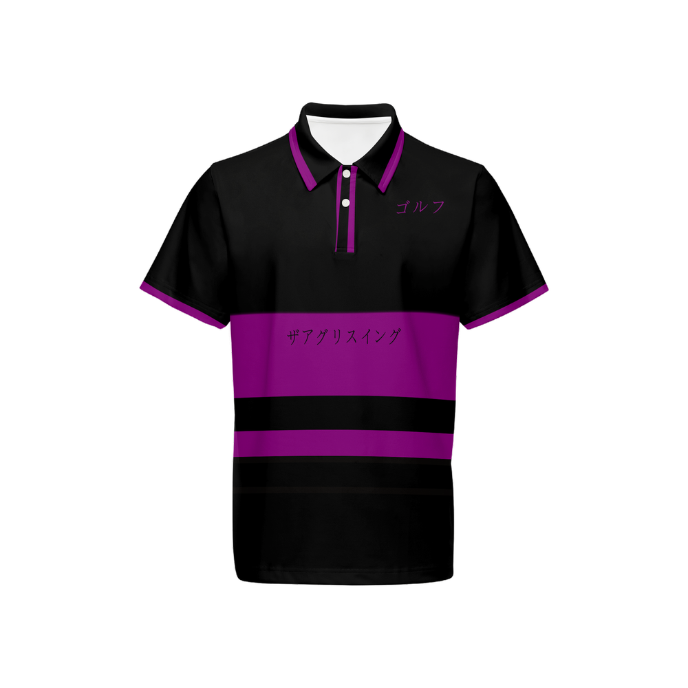 "ザアグリースイング" golf polo purple