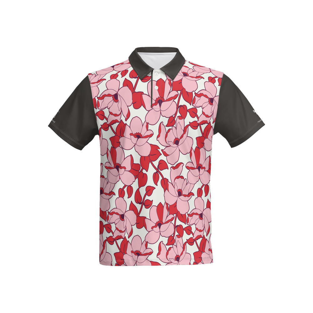 "Theuglyswing" Pink Flower Polo Slim fit