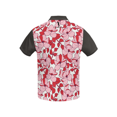 "Theuglyswing" Pink Flower Polo Slim fit